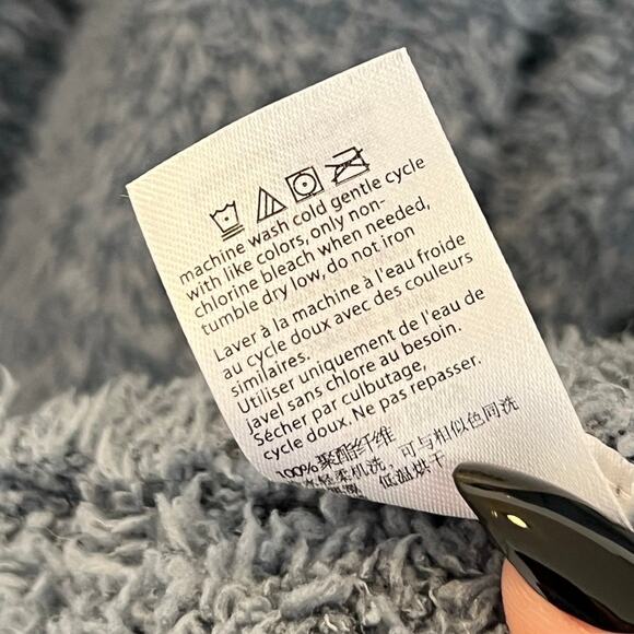 Barefoot Dreams CozyChic Robe size 2 Moonbeam Blue Comfy Cozy - Picture 7 of 7